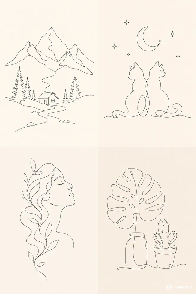 Minimalist Line Art Wall Prints