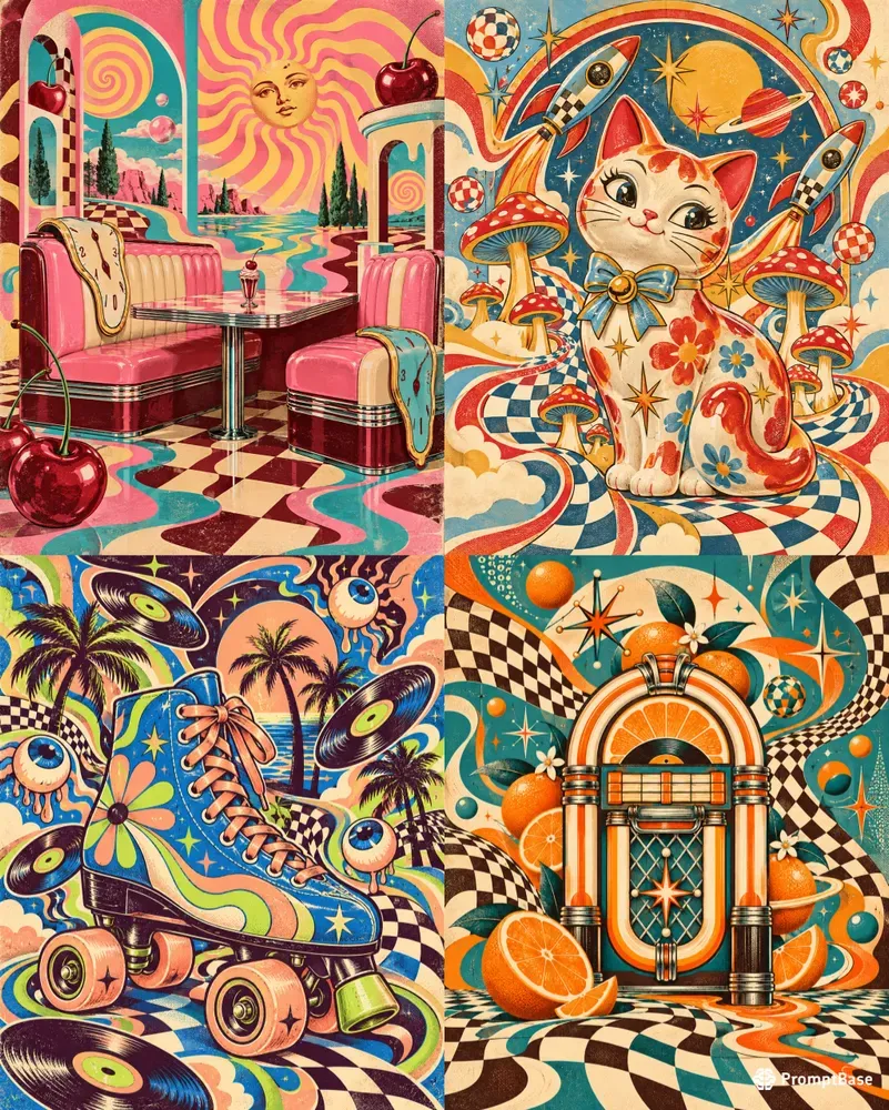 Psychedelic Kitsch Mashups