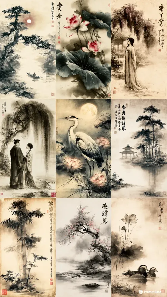 Traditional Chinese Ink Wash Art