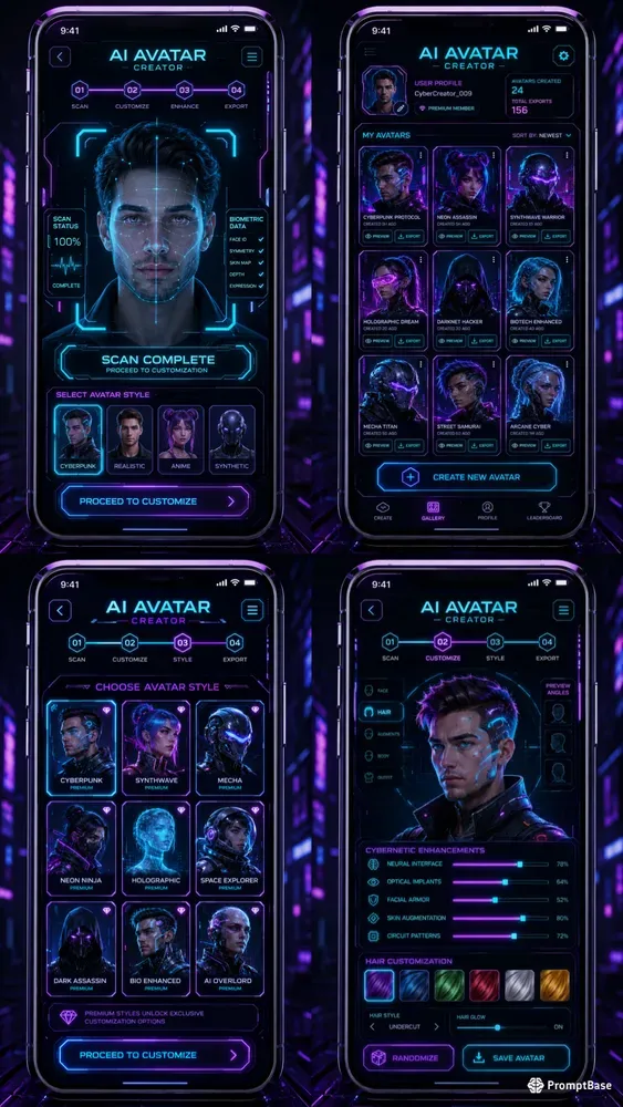 Cyberpunk App Ui Generator