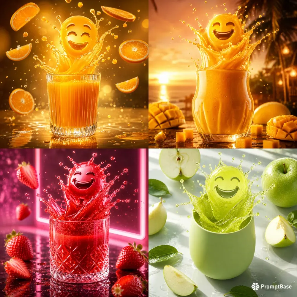 Juice Splash Emoji Ads