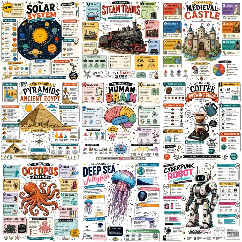 Retro Infographic Posters