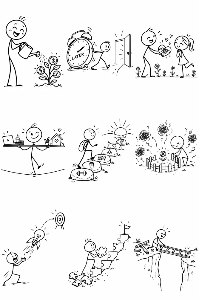 Minimalist Stick Figure Life Concepts