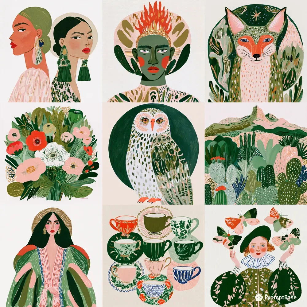 Folk Editorial Illustrations