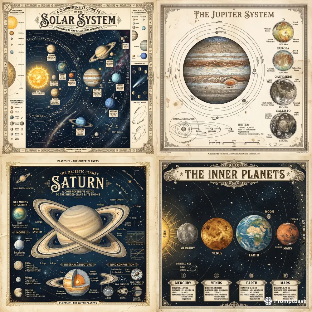 Vintage Solar System Poster Creators