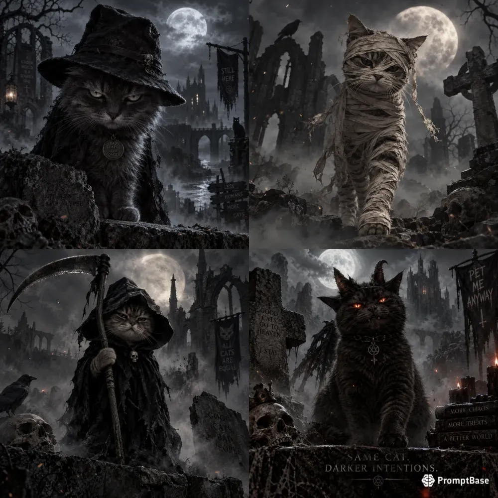 Dark Gothic Cats