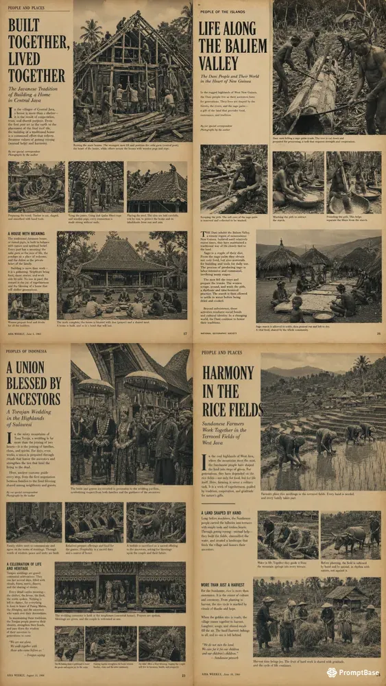 Vintage Documentary Magazine Spreads