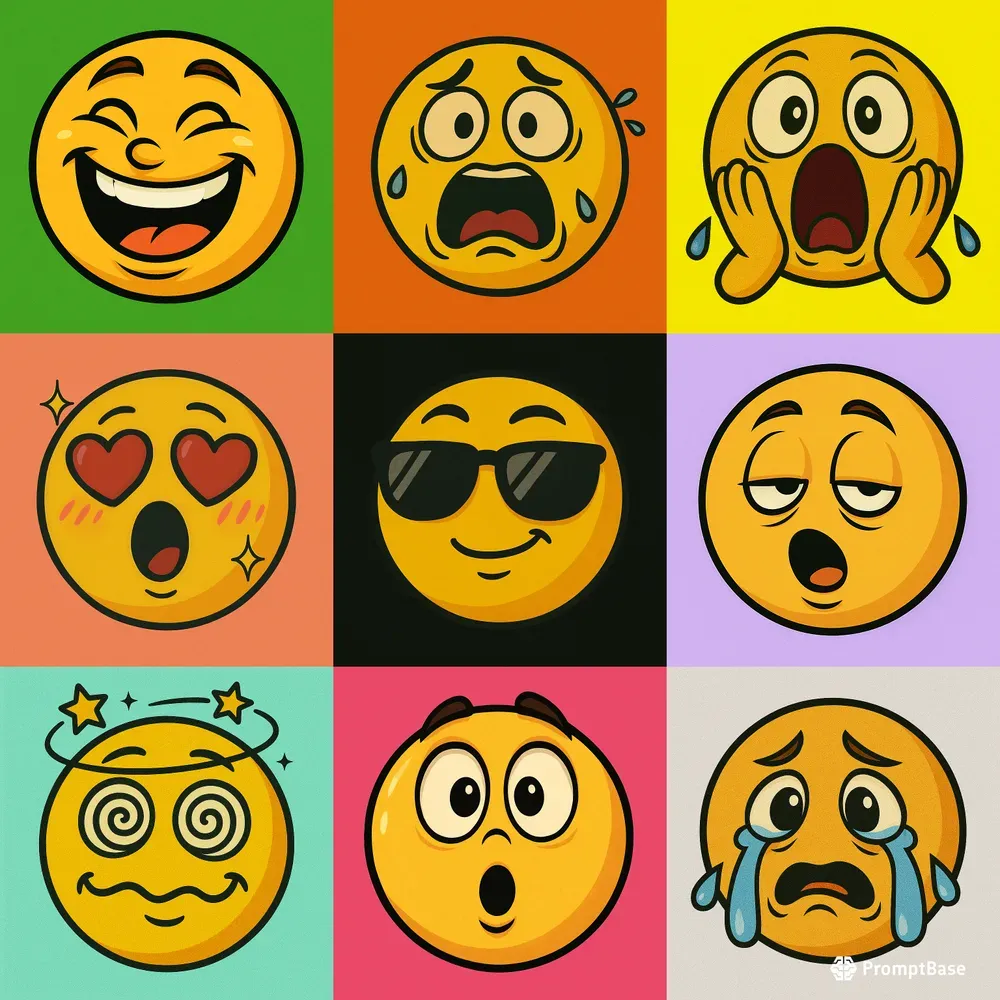Crazy Cartoon Face Sticker Packs