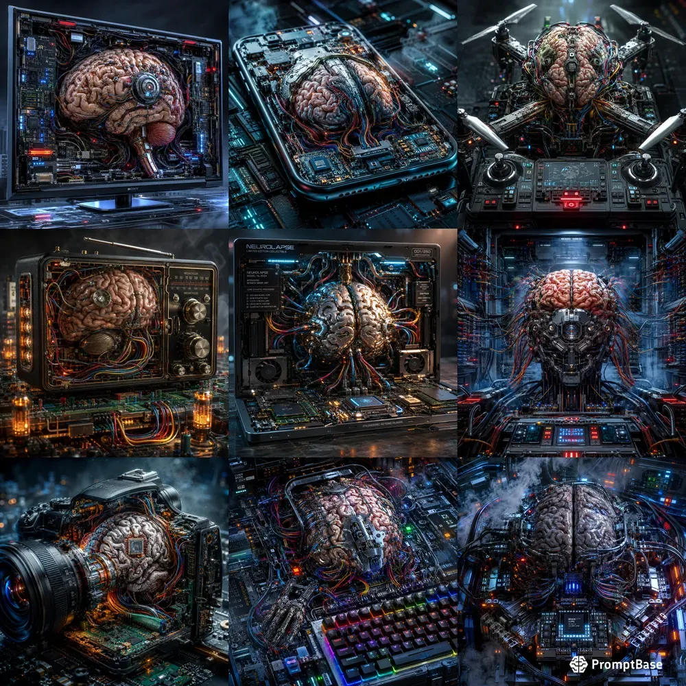 Biomechanical Brain Displays Series
