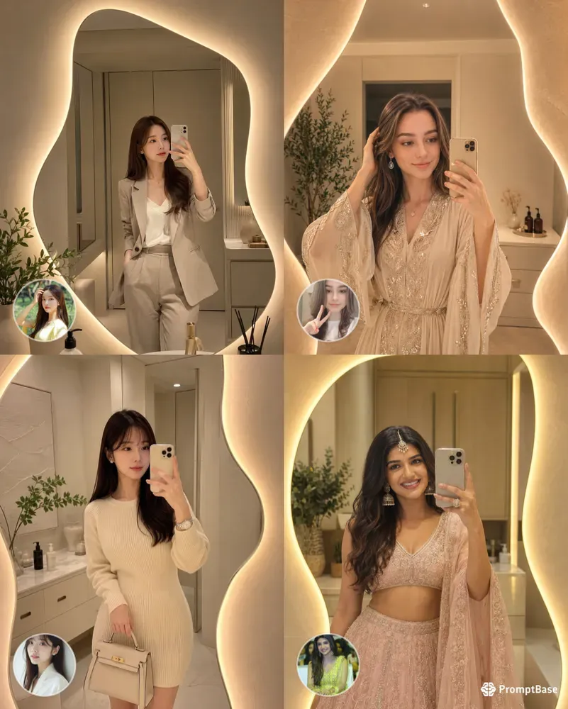 Luxury Mirror Selfie Portraits