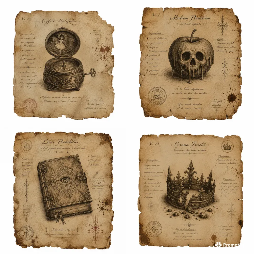 Junk Journal Cursed Fairy Tale Ephemera