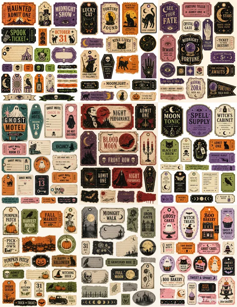 Halloween Paper Scraps