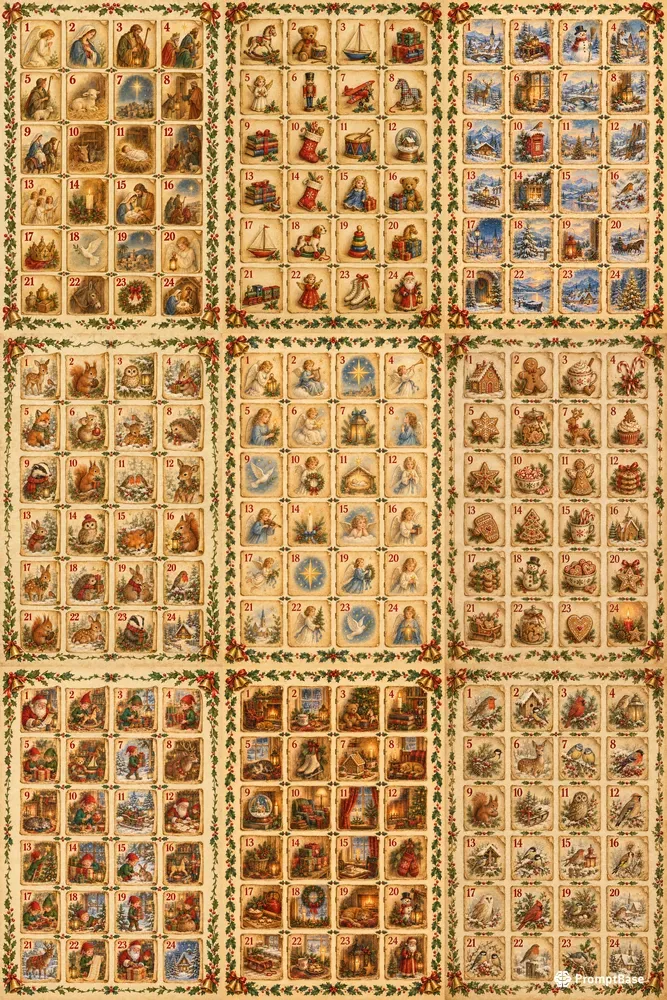 Classic Vintage Advent Calendar Designs