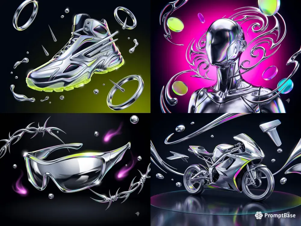 Y2k Liquid Chrome Cybercores