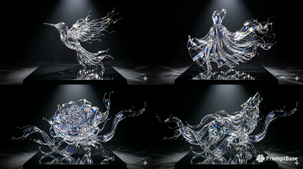Fluid Glass Sculpture Fashion