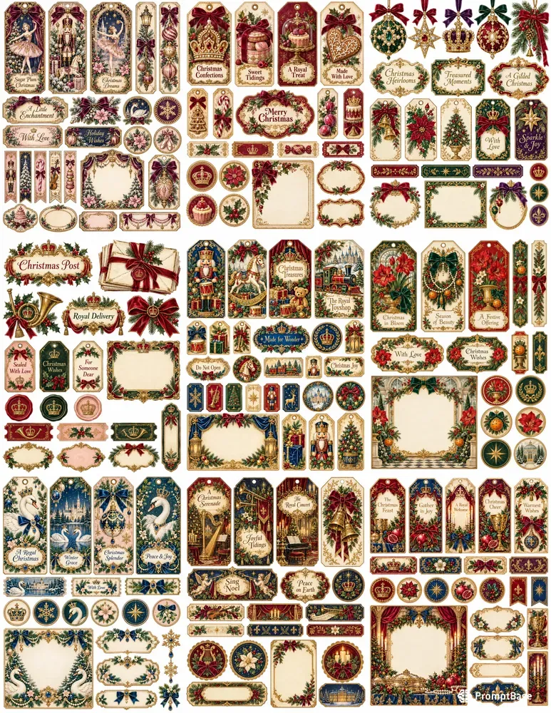 Christmas Palace Ephemera Sheets