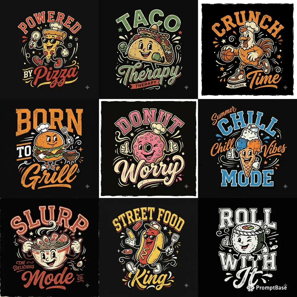 Vintage Food Mascot Tee Creators