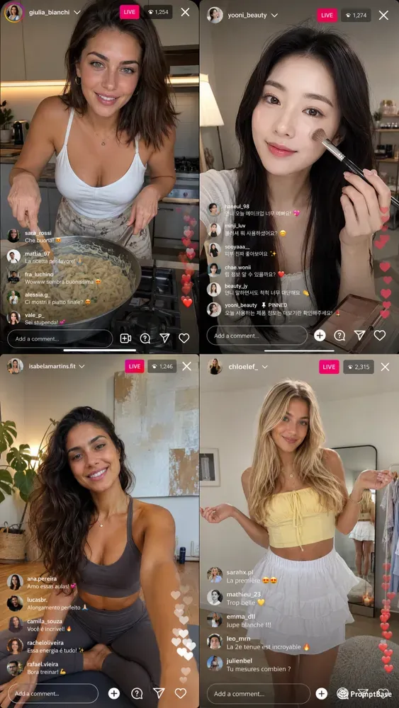 Girls Instagram Liveframes