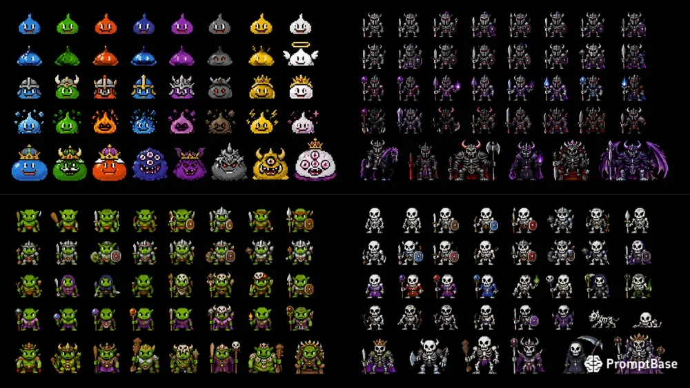 8bit RPG Enemy Sprite Sheet Generator