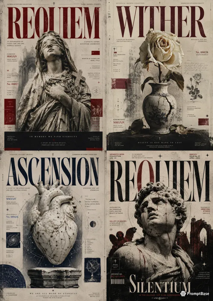 Dark Academia Vintage Poster Art