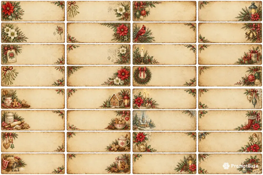 Christmas Parchment Cards