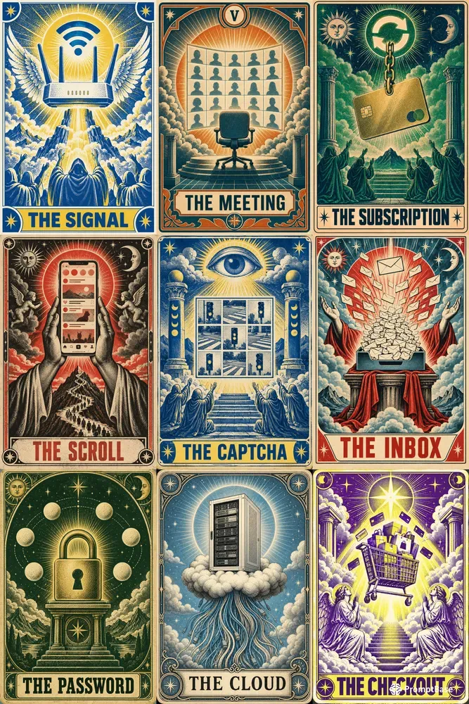 Halftone Tarot Poster Art