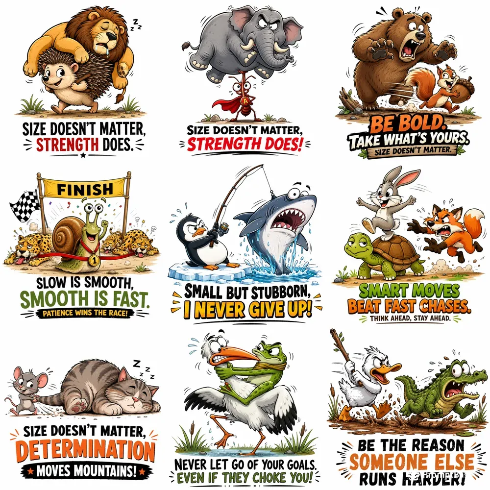Funny Motivational Animal Cartoons