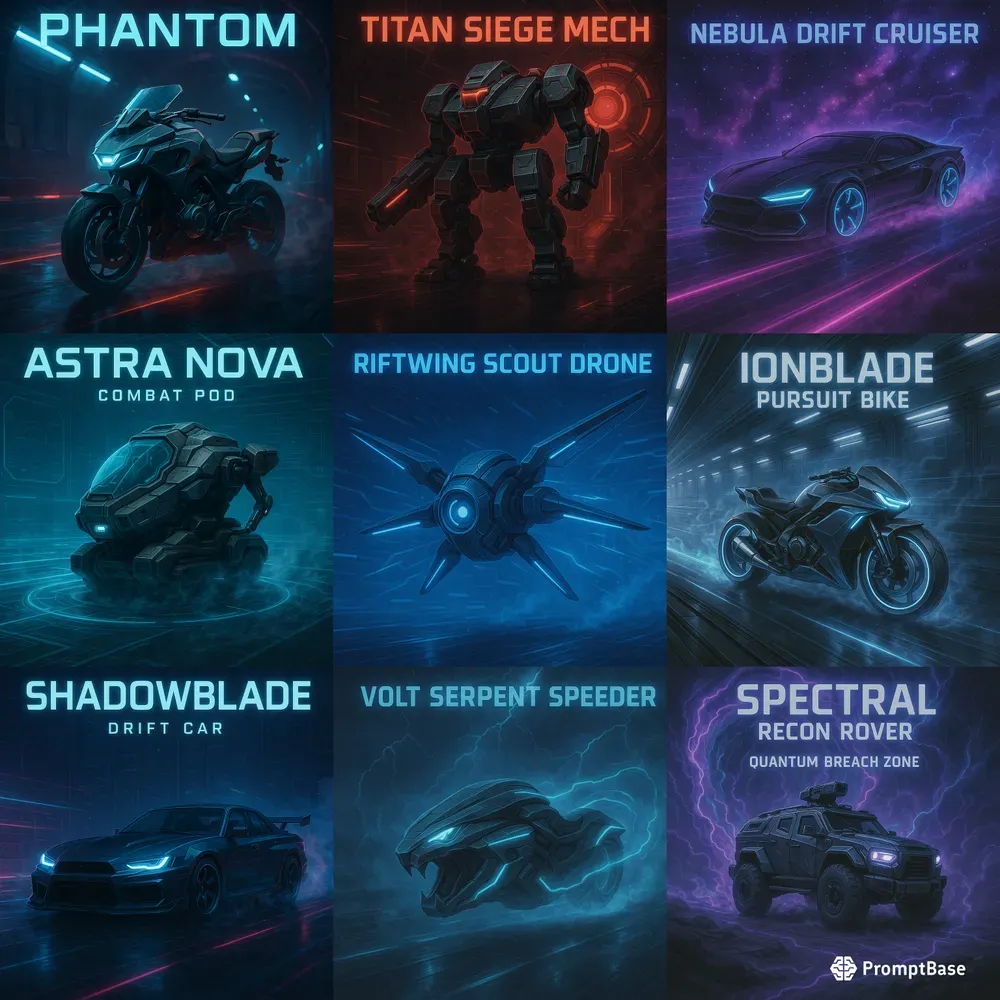 Neon Vanguard Futuristic Vehicles Reveal