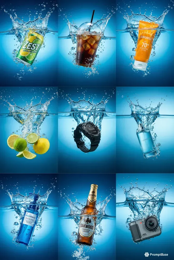 Dynamic Aqua Splash Photography
