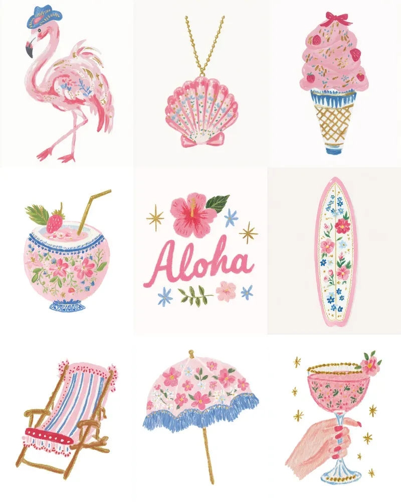 Chic Coastal Watercolours