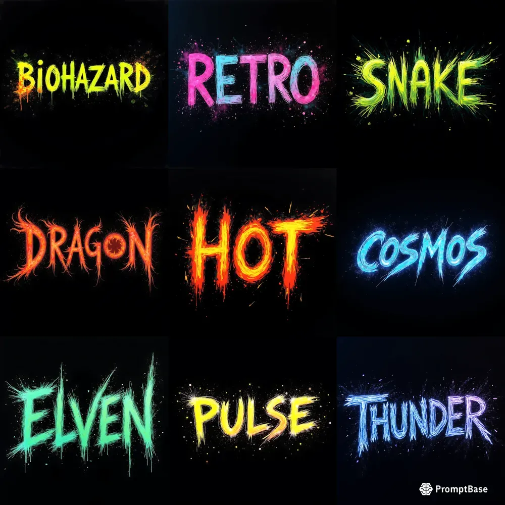 Gritty Neon Sketch Typography Generator