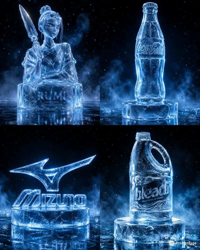 Ultraphotorealistic Ice Sculptures 3D