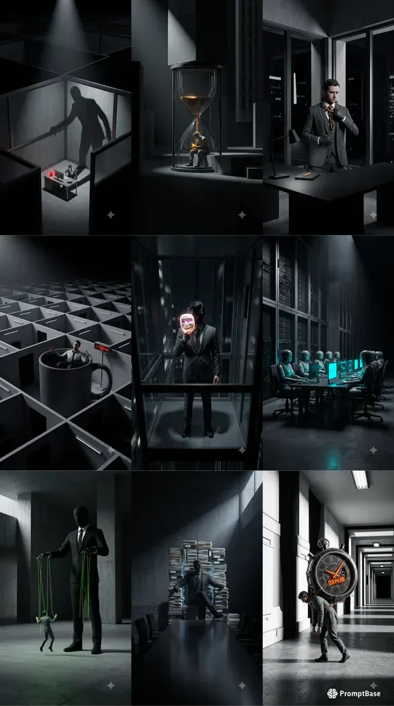 Noir 3D Minimalism Corporate Psychologies