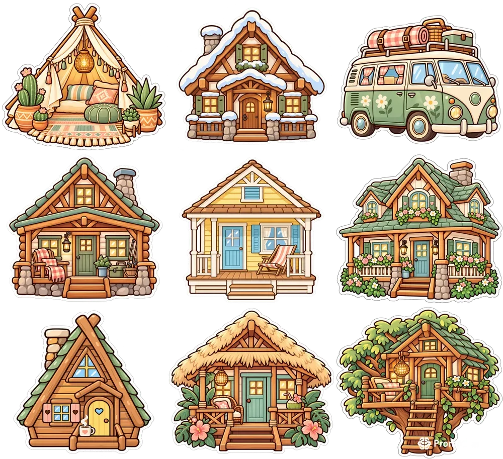 Cozy Vacation Stickers