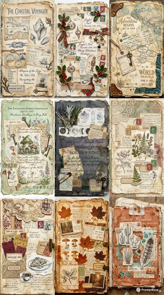 Vintage Junk Journal Pages