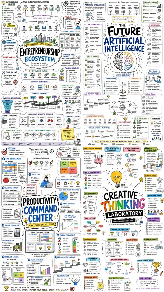 Business Sketchnote Infographic Creators