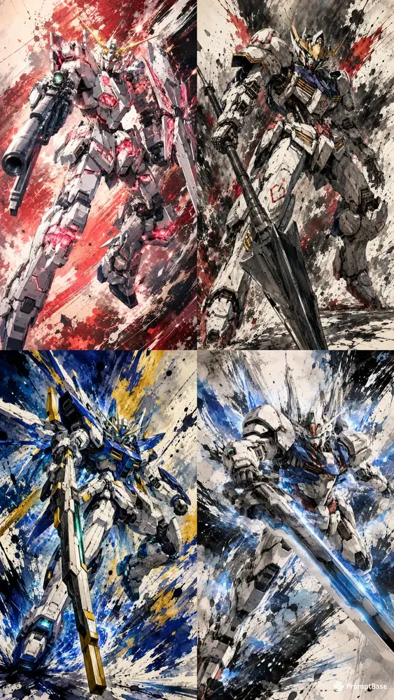 Cinematic Gundam Inkstorm Posters