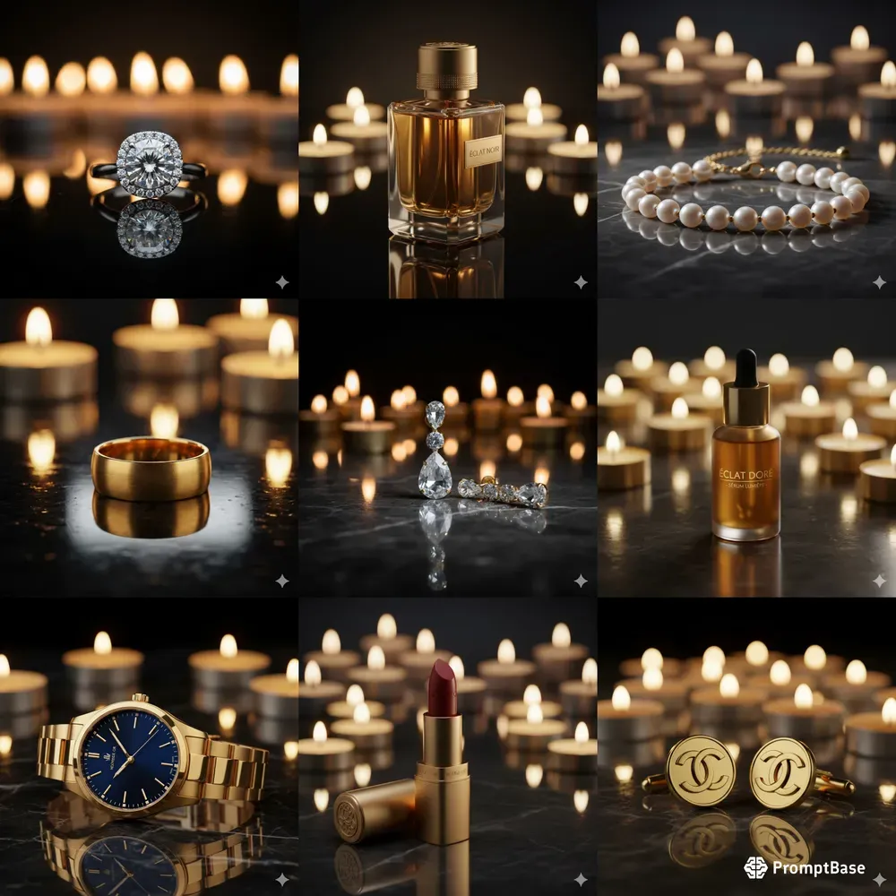 Luxury Candlelit Product Photography