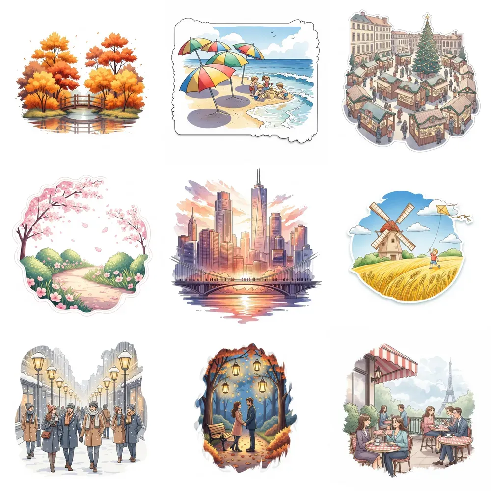 Watercolor Clipart Scenes