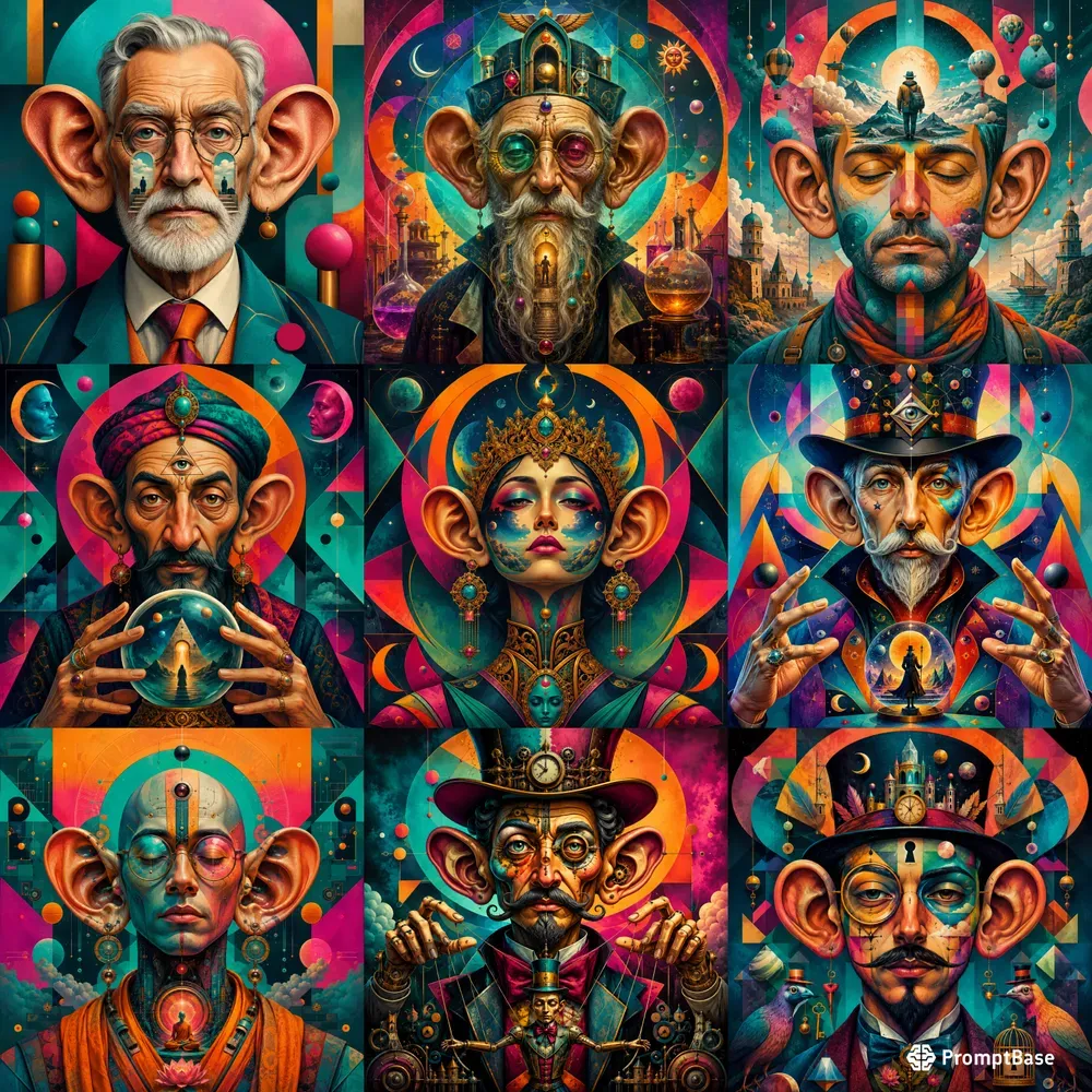 Surreal Portraits Oneword Variations