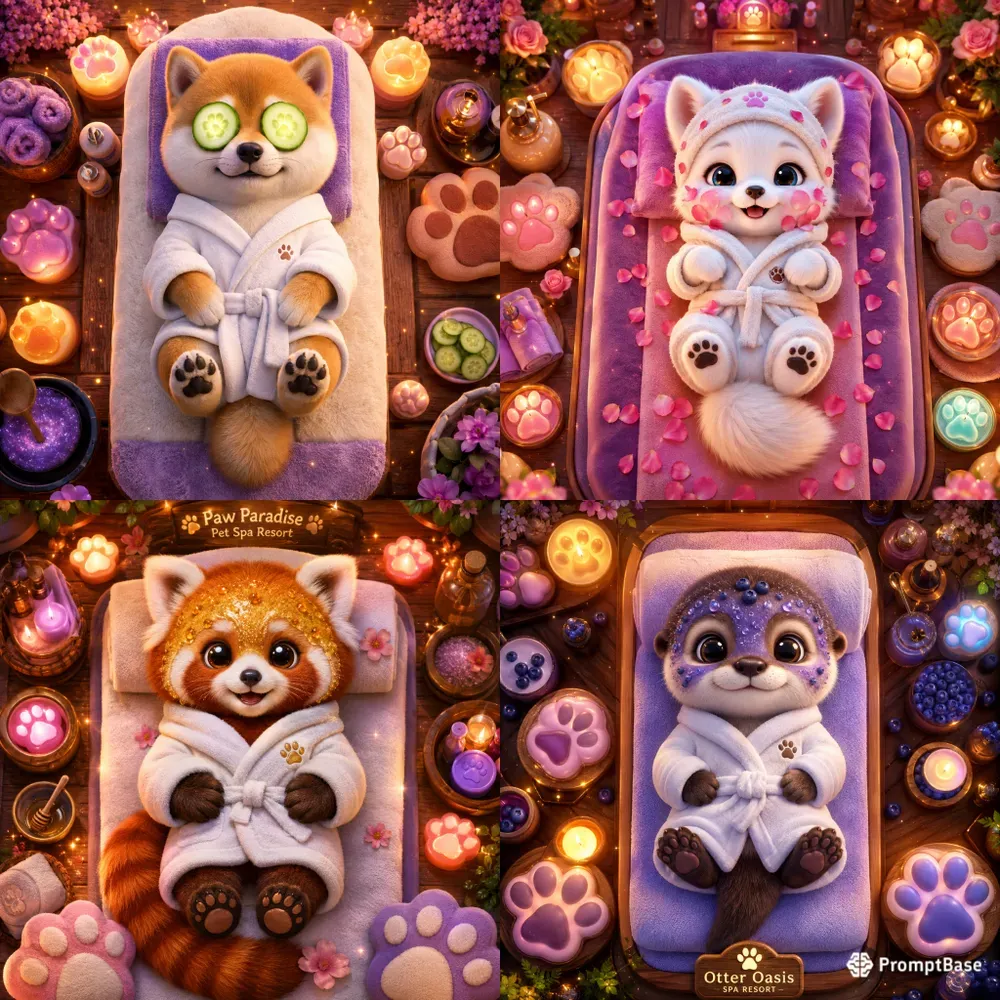 Cute Cozy Animal Spa Retreat Generator