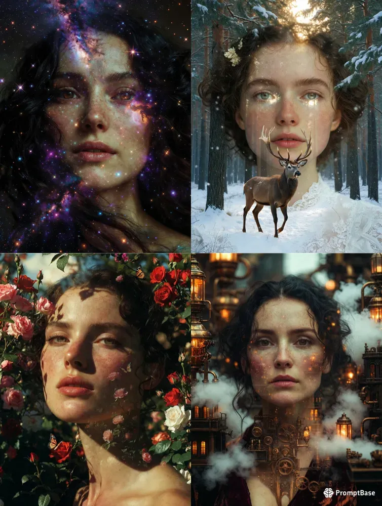 Victorian Double Exposure Portraits