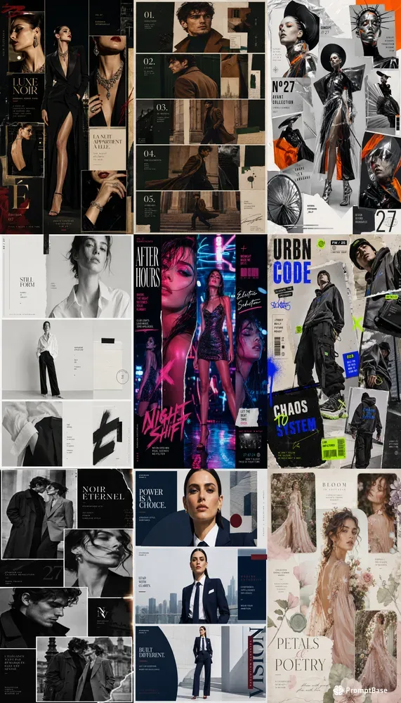 Cinematic Fashion Editorial Posters