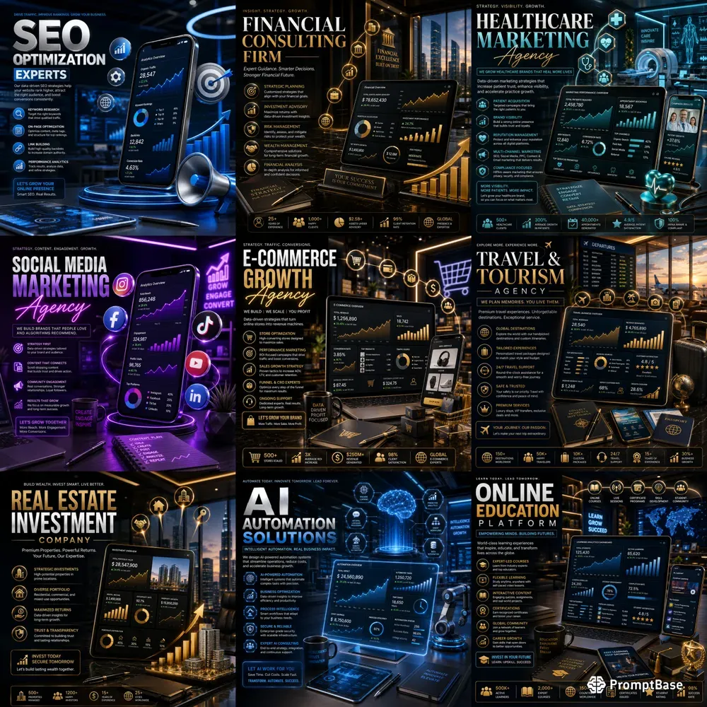 Luxury Digital Marketing Posters