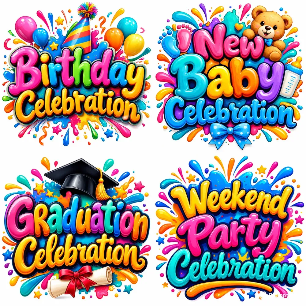 Bold Celebration Splash Art