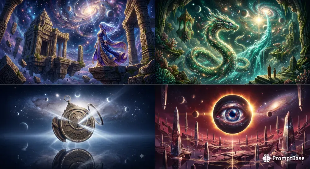 Cosmic Fate Stellar Alignment Art Prompts