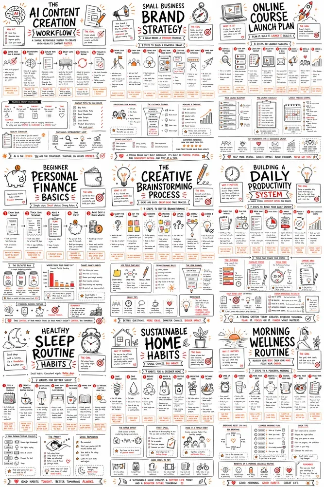 Whiteboard Sketchnote Infographics