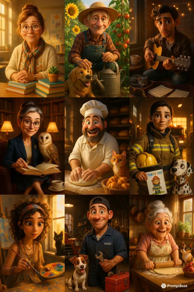 Pixarstyle Portrait Generator Prompts