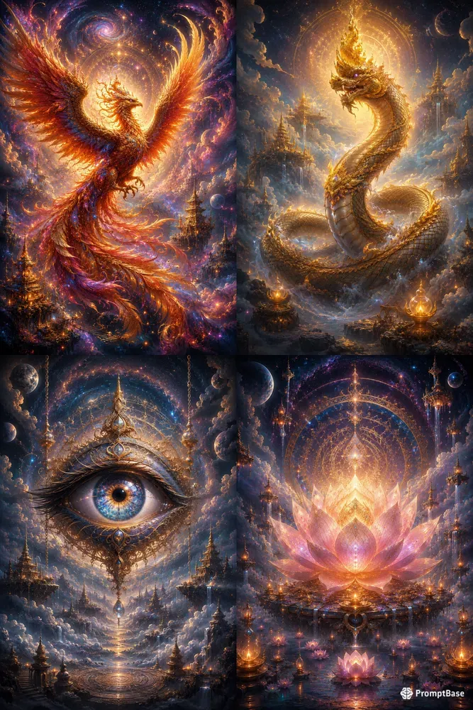 Surreal Dreamscape Mystical Symbol Art