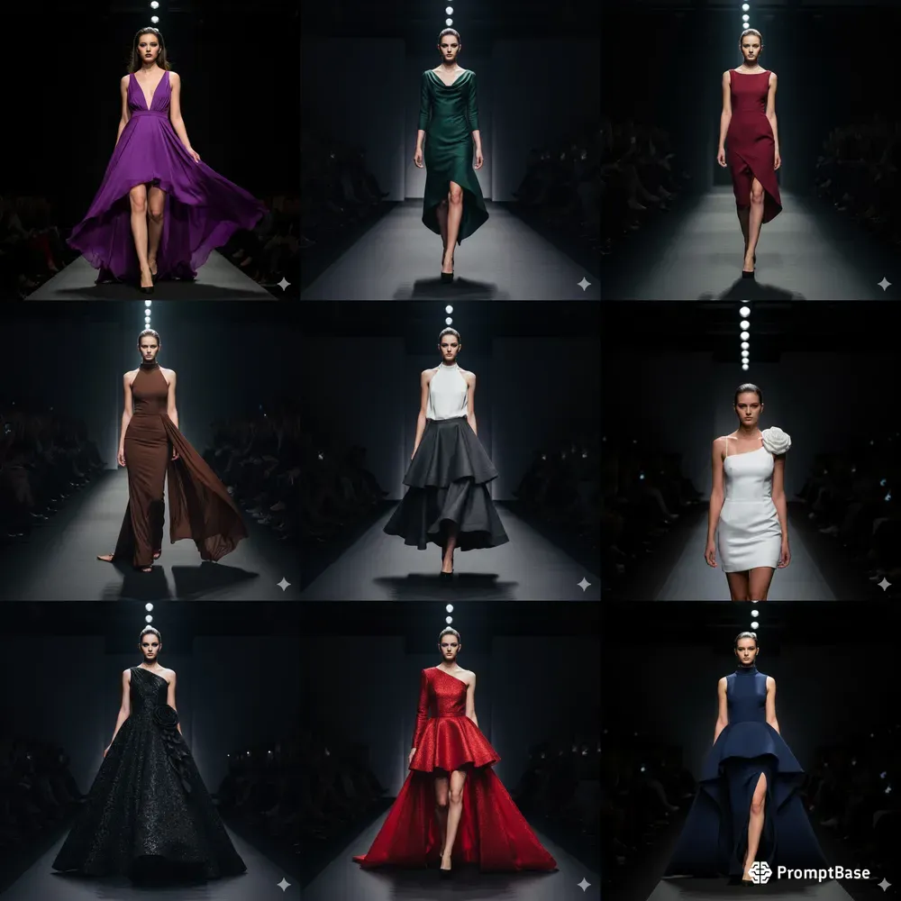 Cinematic Fashion Runway Models